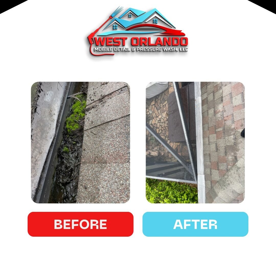 Gutter cleaning work